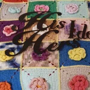 Black Metal Decorativd His, Hers, I Do Signs FINAL PRICE DROP!!